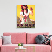 Sun-Maid California Raisin Poster Canvas Afdruk (Insitu (Woonkamer))