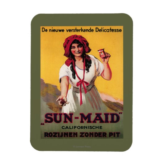 Sun-Maid California Raisin Poster Magneet (Verticaal)
