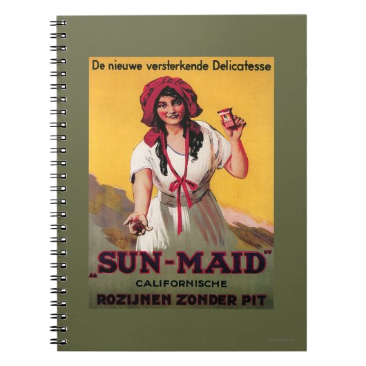 Sun-Maid California Raisin Poster Notitieboek (Voorkant)