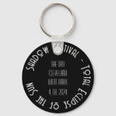 Sun Maiden Total Solar Eclipse Tekst toevoegen Eve Sleutelhanger (Achterkant)