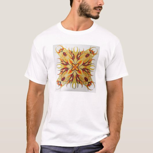 "Sun Mandala #1" door Aaron Brader T-shirt (Voorkant)