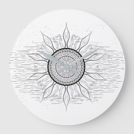 Sun Mandala 1 Grote Klok (Voorkant)