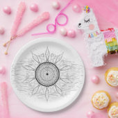 Sun Mandala 1 Papieren Bordje (Feest)