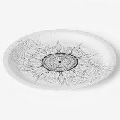 Sun Mandala 1 Papieren Bordje (Gekanteld)