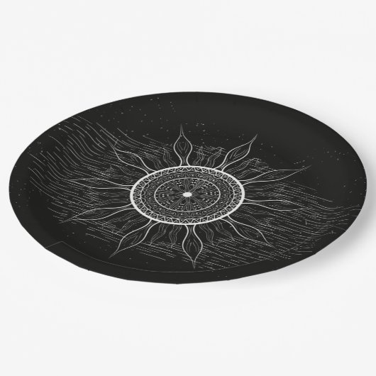 Sun Mandala 2 Papieren Bordje (Gekanteld)