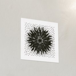 Sun Mandala Confetti Gold Foil Art Print