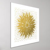 Sun Mandala Confetti Gold Foil Art Print (Laagn)