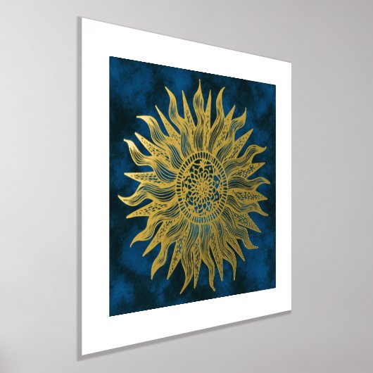 Sun Mandala Gold Foil Art Print (Laagn)