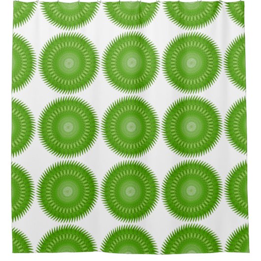 Sun Mandala green Douchegordijn (Voorkant)