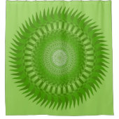Sun Mandala green Douchegordijn (Voorkant)