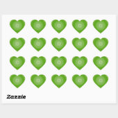 Sun Mandala green Hart Sticker (Vel)