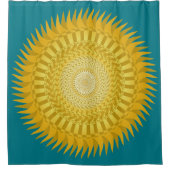 Sun Mandala in Geel Douchegordijn (Voorkant)