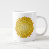 Sun Mandala in Geel Grote Koffiekop (Rechts)