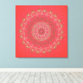 Sun Mandala - Ingewikkeld Canvas (Insitu (Houten vloer))