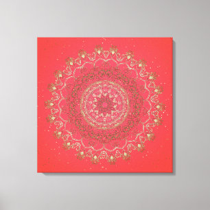 Sun Mandala - Ingewikkeld Canvas Afdruk