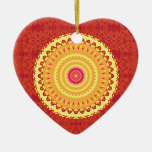 Sun Mandala Keramisch Ornament