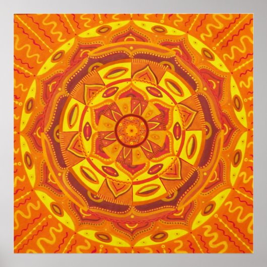 Sun Mandala Poster (Voorkant)