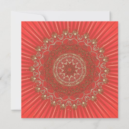 Sun Mandala - Wenskaart, uitnodiging, Feestdagenkaart (Voorkant)