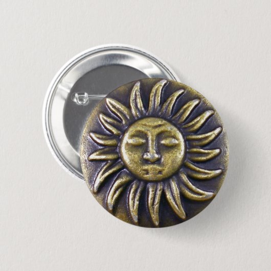 Sun Medallion Ronde Button 5,7 Cm (Voorkant /achterkant)