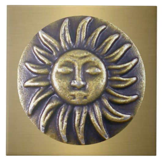 Sun Medallion Tegeltje (Voorkant)