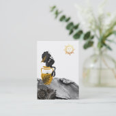 *~* Sun Mermaid Mystic Gold Luna Visitekaartje (Staand voorkant)