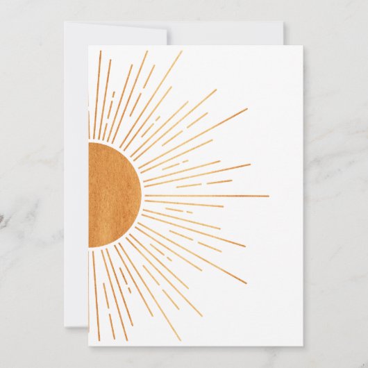 Sun Mid Century Moderne Kunst Abstract Kaart (Voorkant)