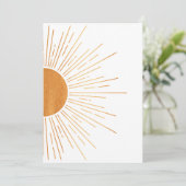 Sun Mid Century Moderne Kunst Abstract Kaart (Staand voorkant)