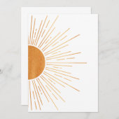 Sun Mid Century Moderne Kunst Abstract Kaart (Voorkant / Achterkant)