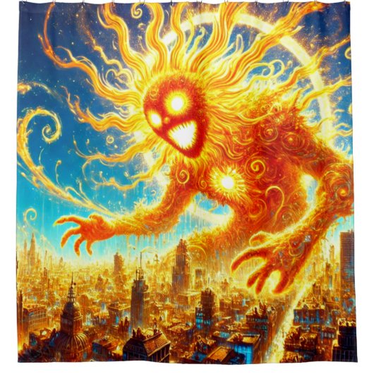 Sun Monster Douchegordijn (Voorkant)