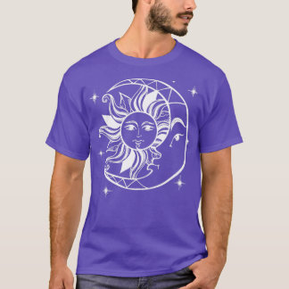 Sun Moon Alchemy Astrology Witchy Gothic Design T-shirt