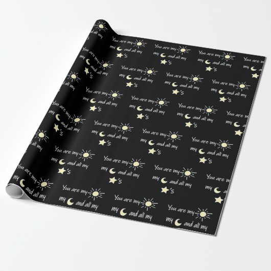 Sun-Moon-and-Stars- Cadeaupapier (Uitgerold)