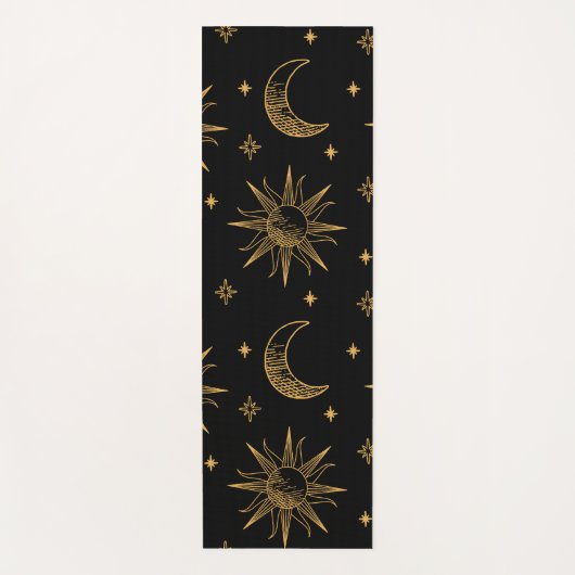 Sun, moon and stars- celestial  yogamat (Voorkant)