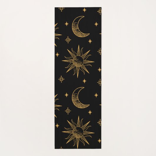 Sun, moon and stars- celestial  yogamat (Achterkant)