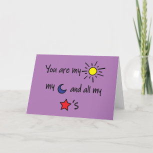 Sun-Moon-and-Stars- Feestdagen Kaart