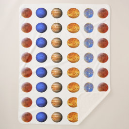 Sun, Moon and Stars Fleece Blanket 60 x 80 inch Sherpa Deken