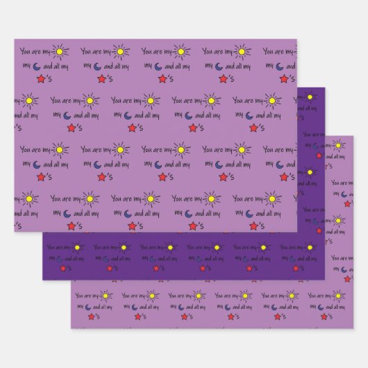 Sun-Moon-and-Stars- Inpakpapier Vel (Set)