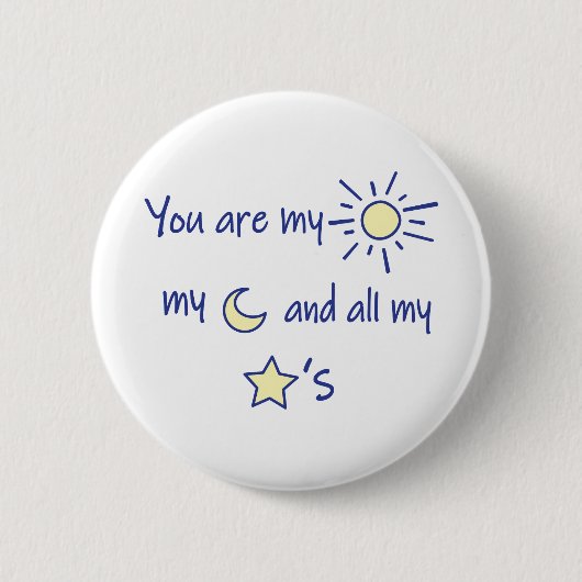Sun-Moon-and-Stars- Ronde Button 5,7 Cm (Voorkant)