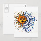 SUN MOON ART-ONTWERP BRIEFKAART (Voorkant / Achterkant)