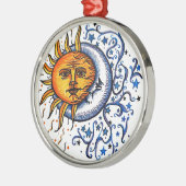 SUN MOON ART-ONTWERP METALEN ORNAMENT (Links)