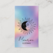 Sun Moon Boho Line Art Rainbow Social HANG LABELS (Voorkant)