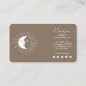 Sun & Moon Boho Social iconen Bestellen Bedankt Ta Visitekaartje (Achterkant)