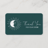 Sun & Moon Boho Social Media Bestellen Bedankt Gro Visitekaartje (Voorkant)