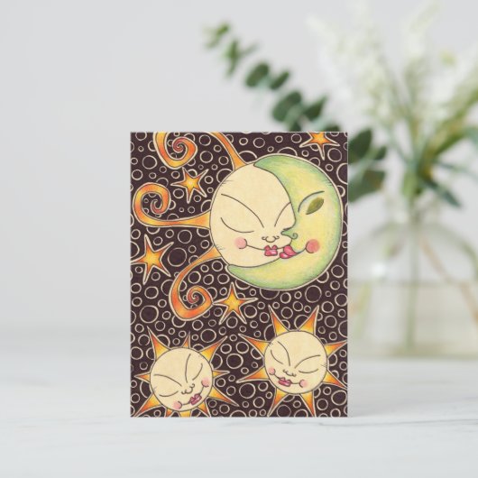 Sun & Moon Briefkaart (Staand voorkant)