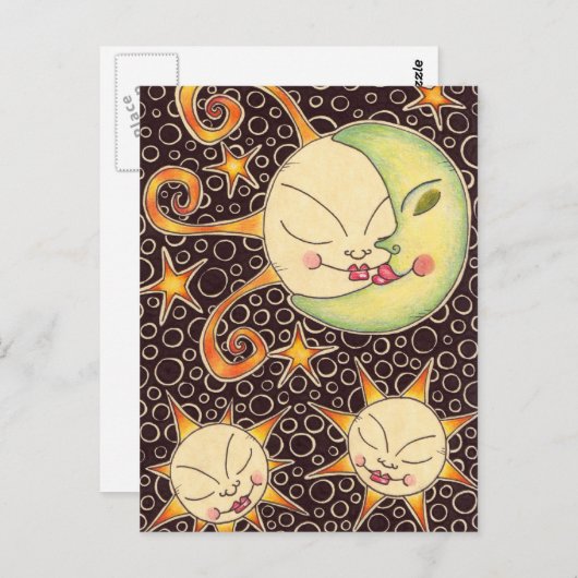 Sun & Moon Briefkaart (Voorkant / Achterkant)