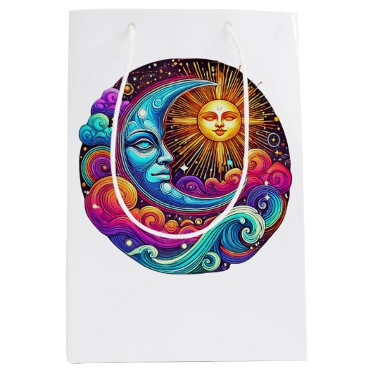 Sun & Moon Celestial Harmony Design Medium Cadeauzakje (Voorkant)