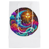 Sun & Moon Celestial Harmony Design Medium Cadeauzakje (Achterkant)