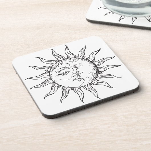 Sun Moon Celestial Luminaries Bier Onderzetter (Linkerzijde)