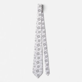  Sun Moon Celestial Pattern Black and White Stropdas