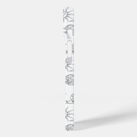 Sun Moon Celestial Pattern - Gepersonaliseerd Case-Mate iPhone Case (Achterkant / Links)