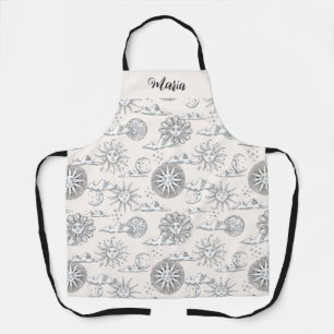  Sun Moon Celestial Pattern - Gepersonaliseerd Schort